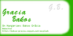 gracia bakos business card